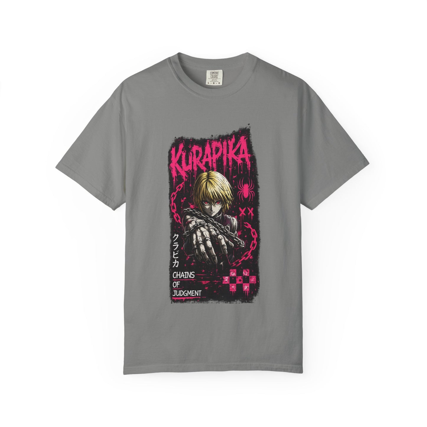 Kurapika Graphic T-Shirt — Anime Thriller 'Chains of Judgment' Tee