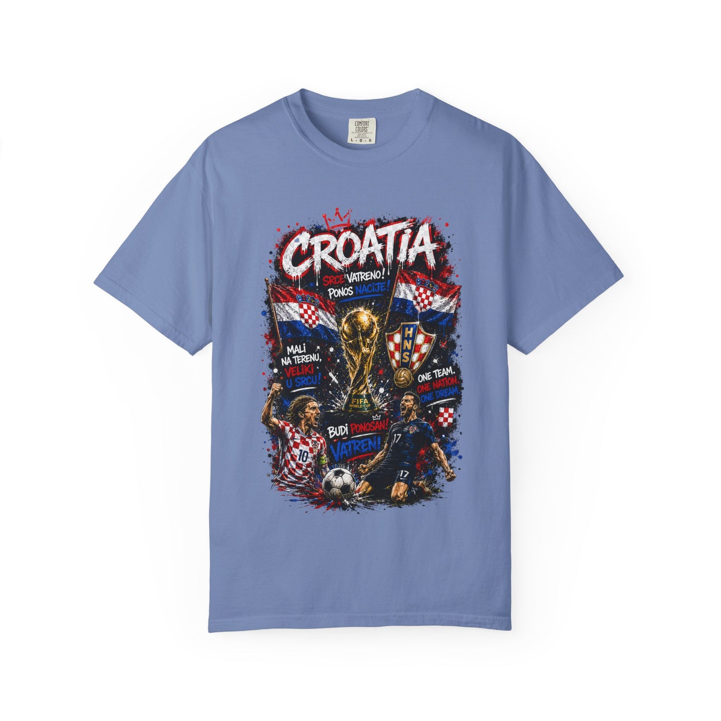 Croatia World Cup Trophy Soccer T-Shirt | Croatian Flag Football Tee