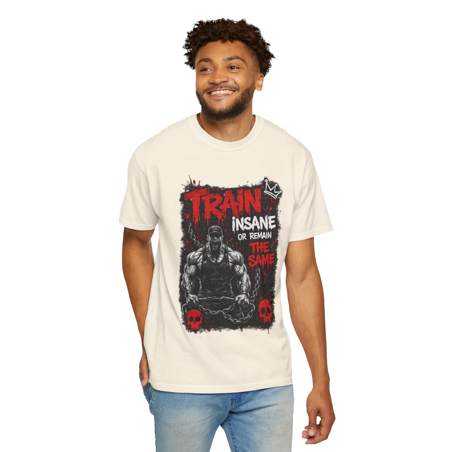 Train Insane Fitness T-Shirt — “Train Insane or Remain the Same” Gym Tee