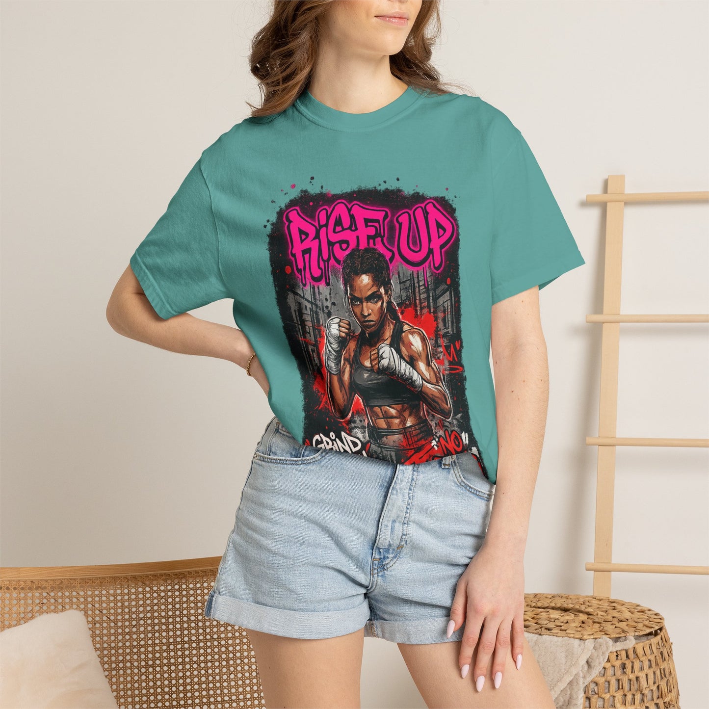 Rise Up UFC Graphic T-Shirt — 'Rise Up / No Fear' Motivational Streetwear
