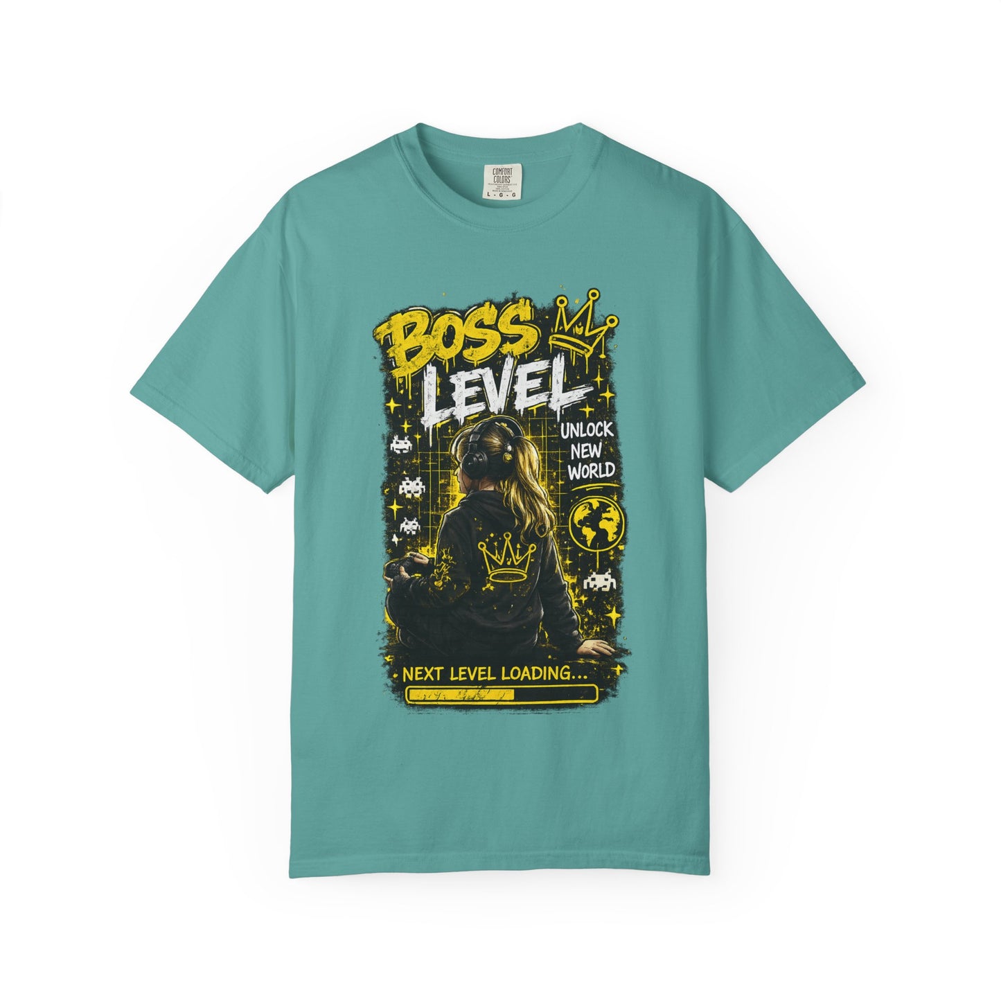 Boss Level T-Shirt — "Boss Level: Next Level Loading" Graphic Tee for Gamers & Leaders