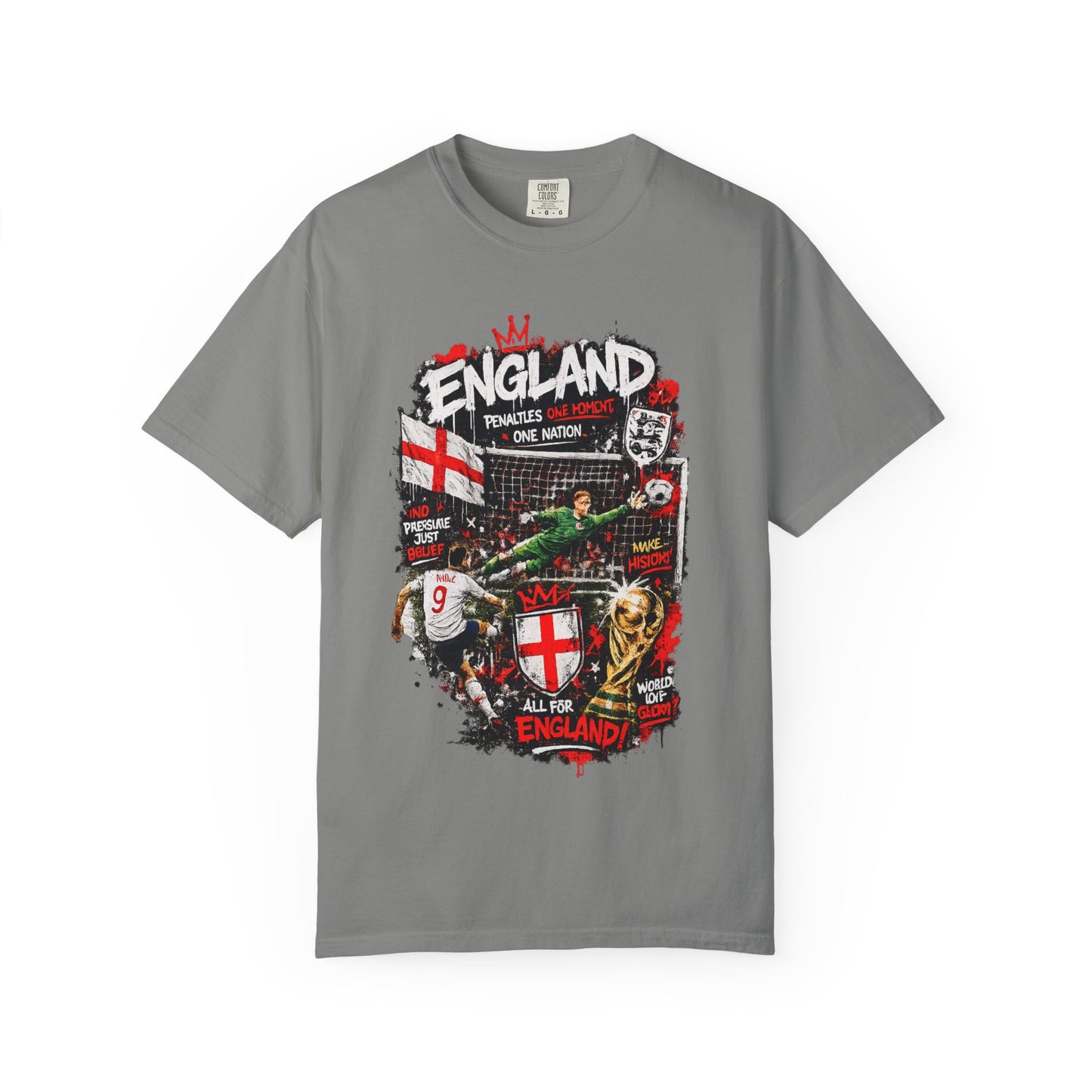 England Football Collage T-shirt | St George Cross, Soccer Icons