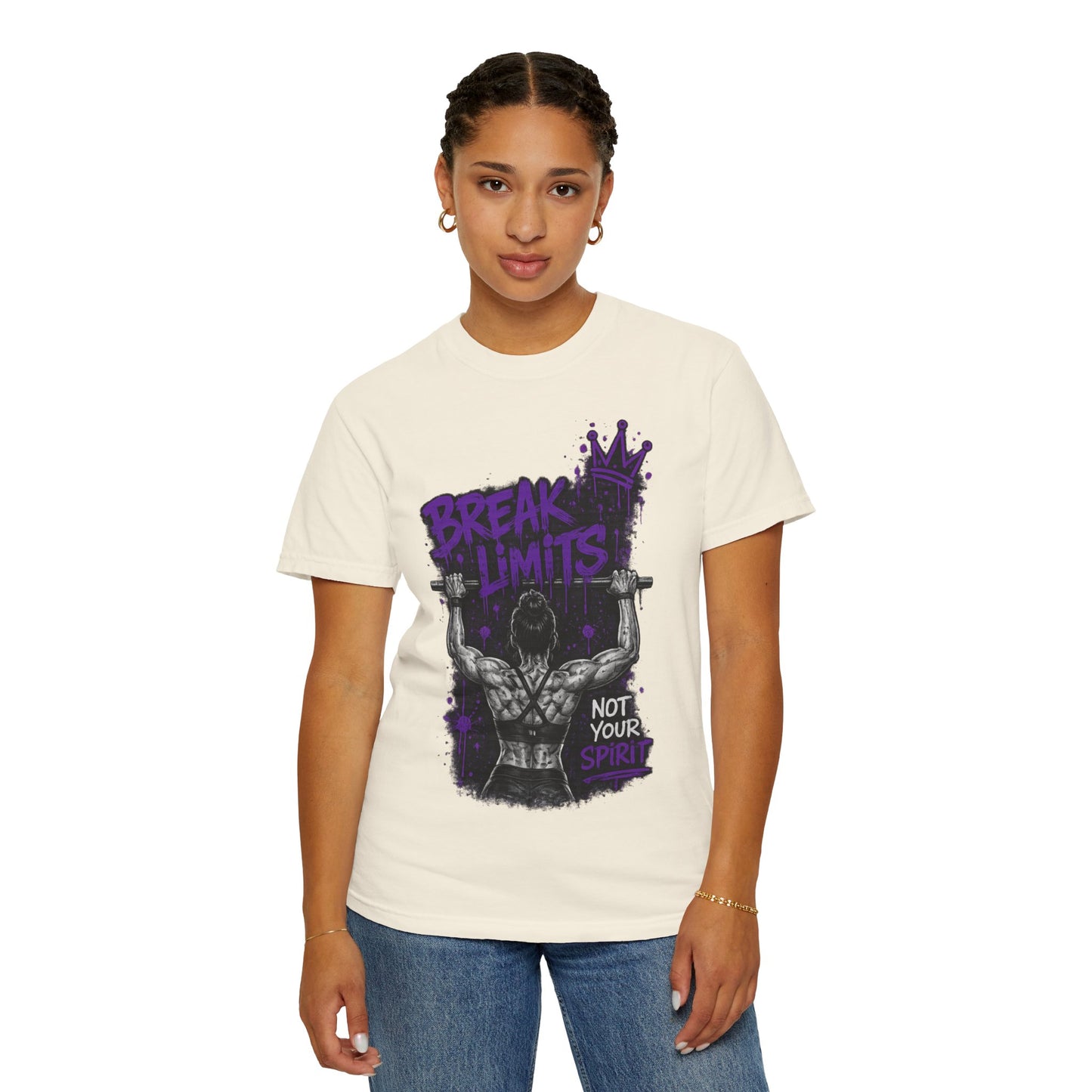 Break Limits Weightlifting T-Shirt – "Not Your Spirit" Gym Tee