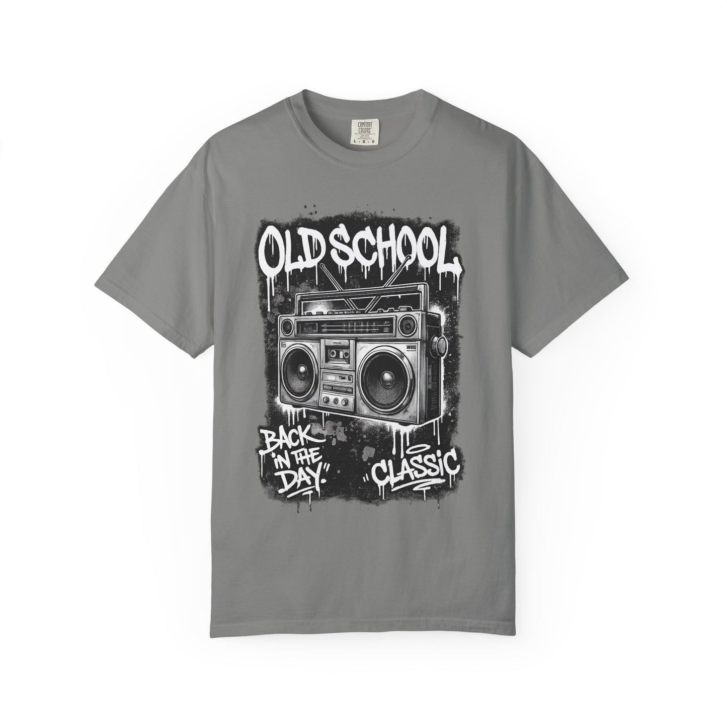 Old School Boombox T-Shirt — "Back in the Day" Vintage Hip Hop Graphic Tee