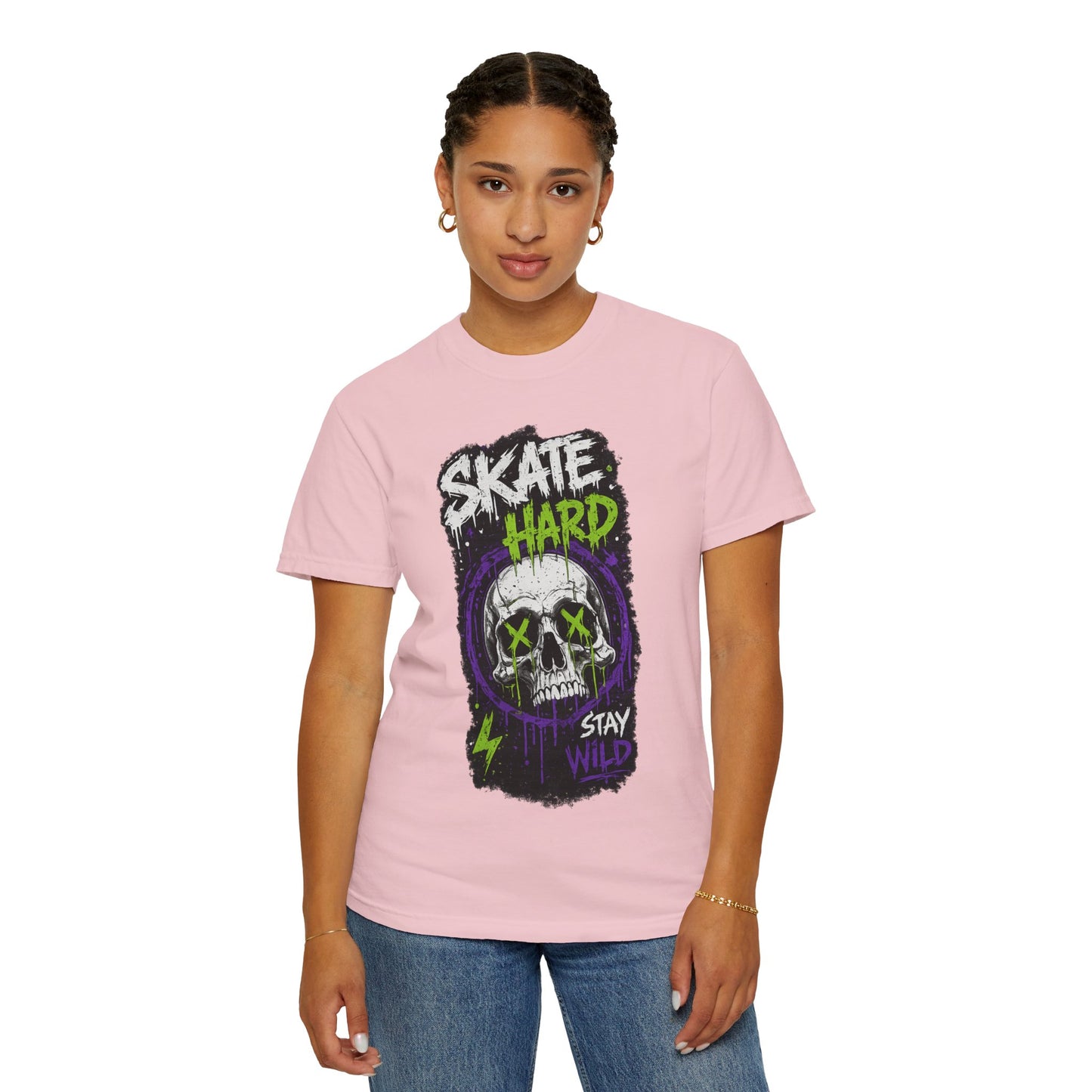 Skate Hard Skull T-Shirt — Stay Wild Graphic Tee