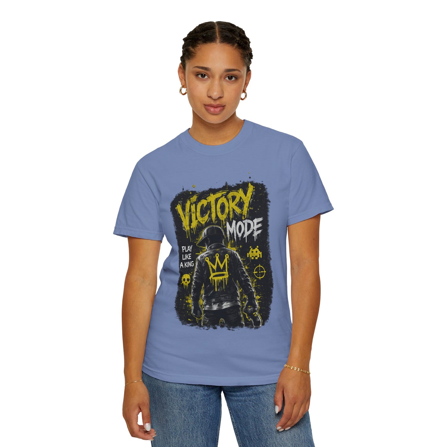 Victory Mode T-Shirt — 'Play Like a King' Graphic Tee for Gamers