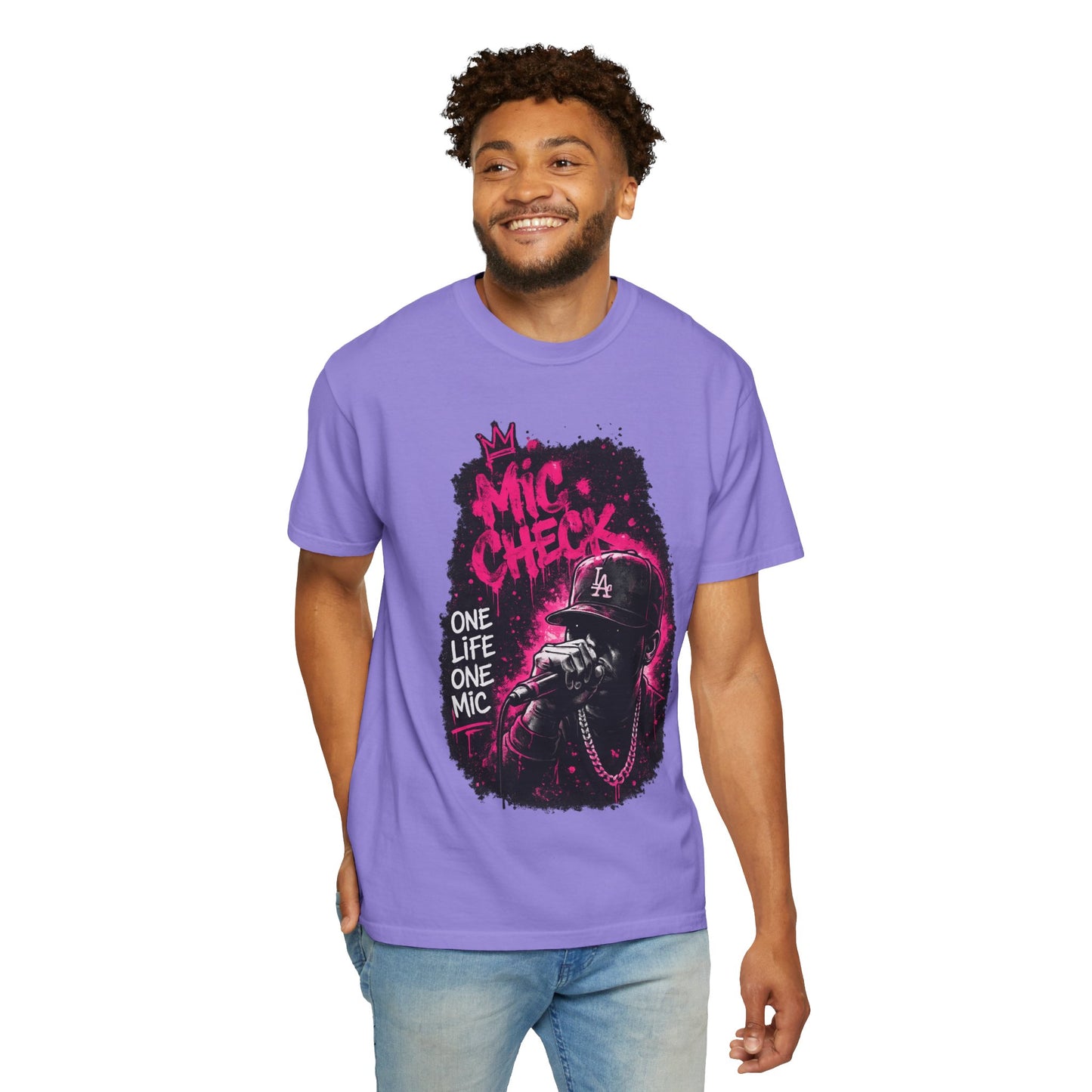 Mic Check T-Shirt — One Life One Mic Hip-Hop Graphic Tee