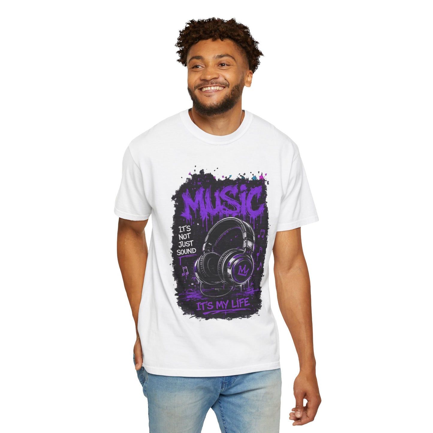 Music Is My Life T-Shirt — Headphones Graphic Tee