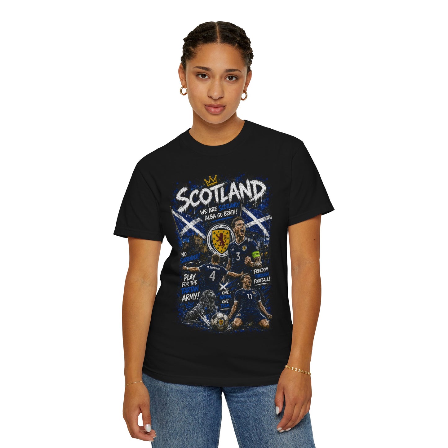 Scotland Football Players T-shirt | Scottish Soccer Crest, Saltire Graphics