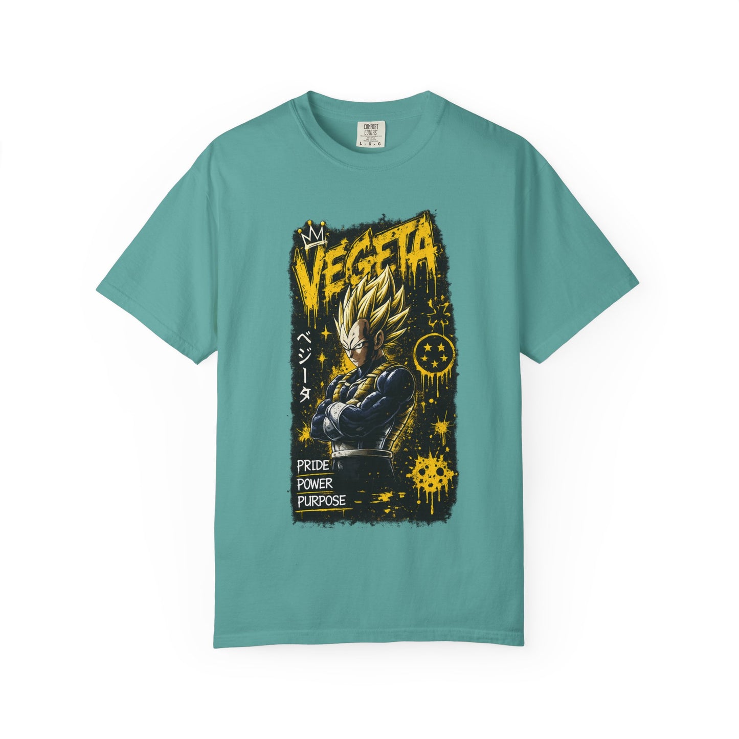 Vegeta Graphic T-Shirt — Pride Power Purpose Anime Tee