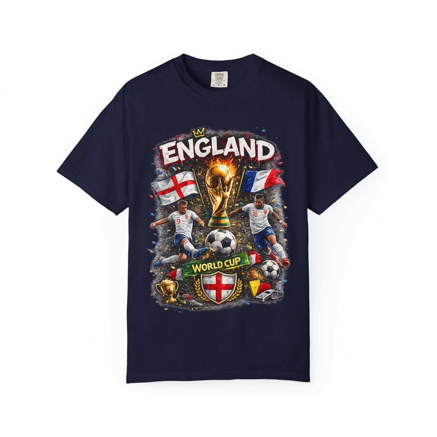 England World Cup Soccer T-Shirt | Football Trophy, St George Flags