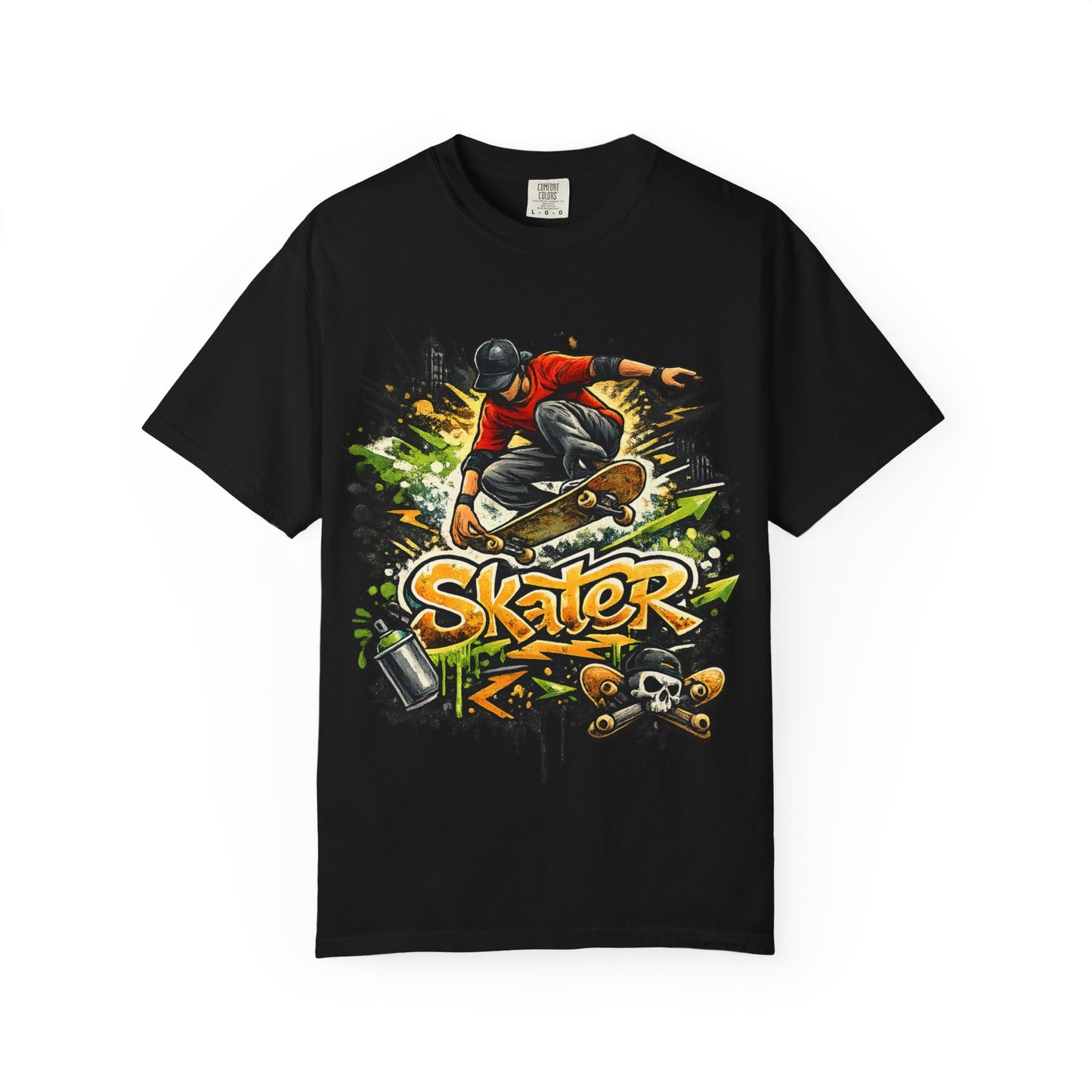 Skater Graphic T-Shirt - Unisex Garment-Dyed Tee for Skate Lovers