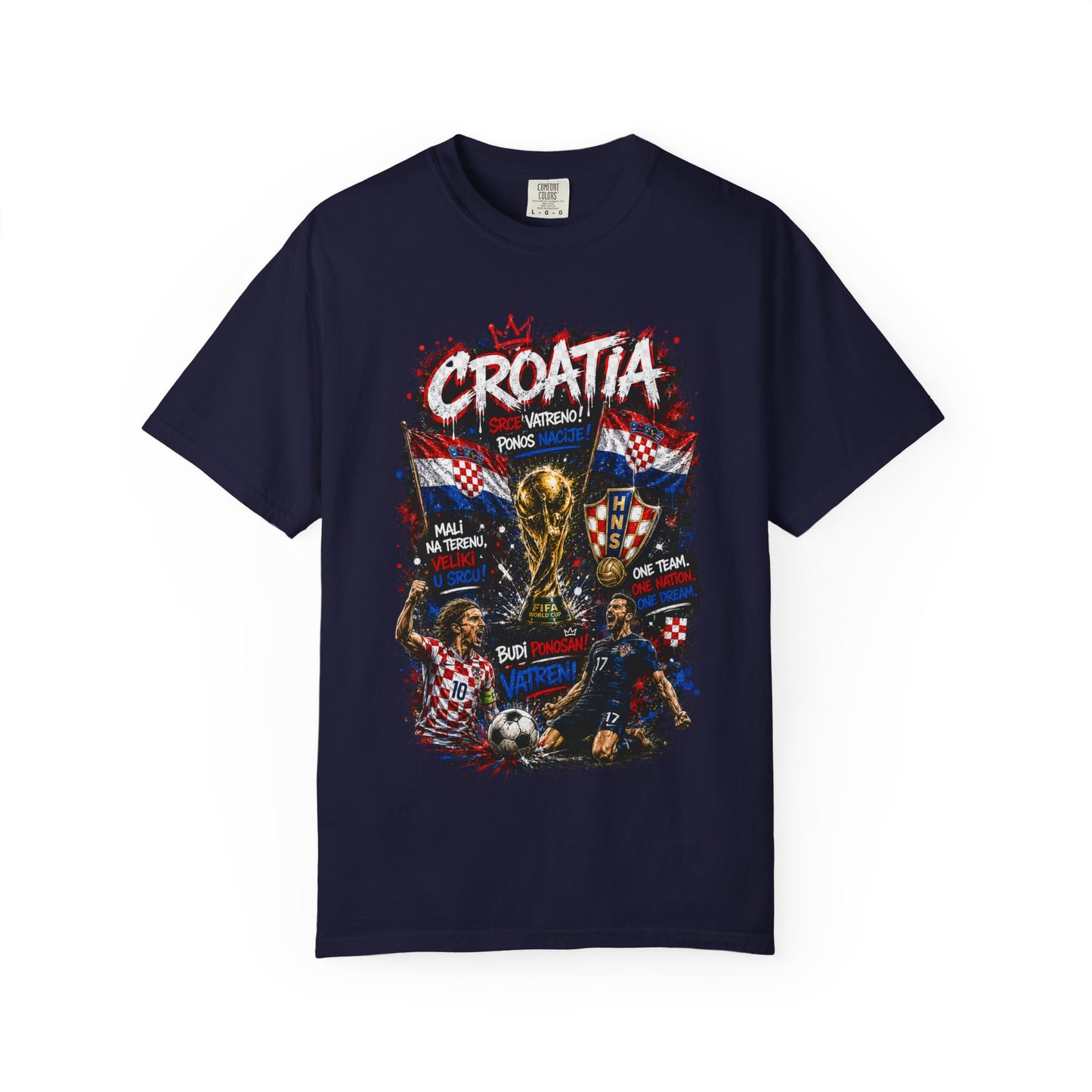 Croatia World Cup Trophy Soccer T-Shirt | Croatian Flag Football Tee