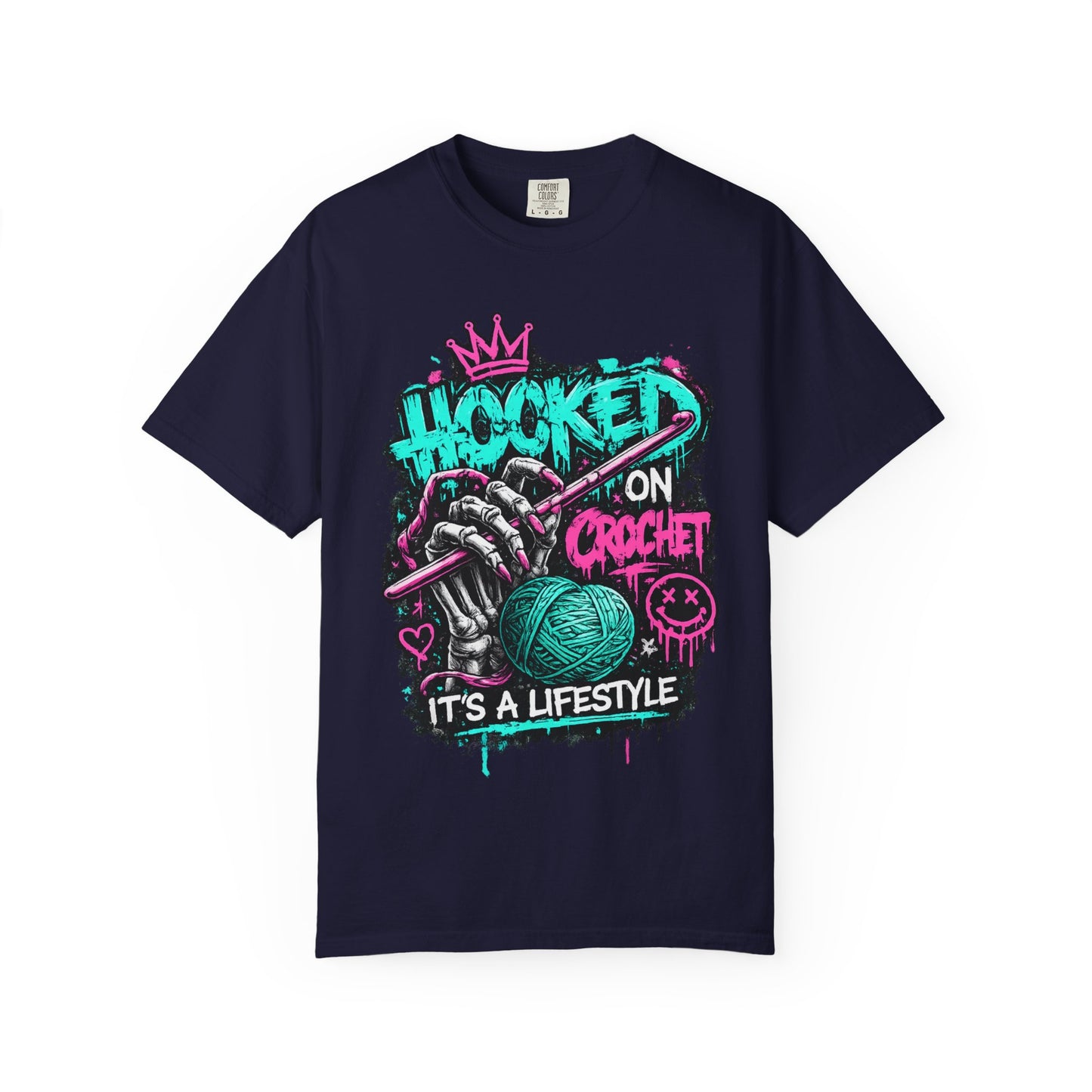 Hooked on Crochet T-Shirt — "It's a Lifestyle" Graphic Tee for Crochet Lovers