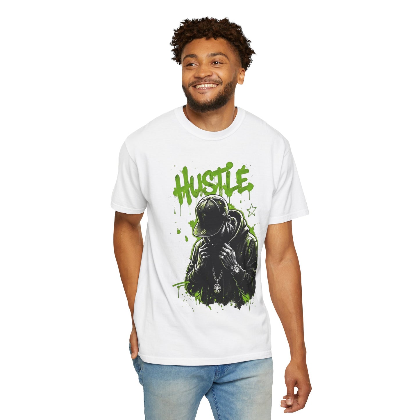Hustle Graffiti T-Shirt — Urban Rapper Illustration
