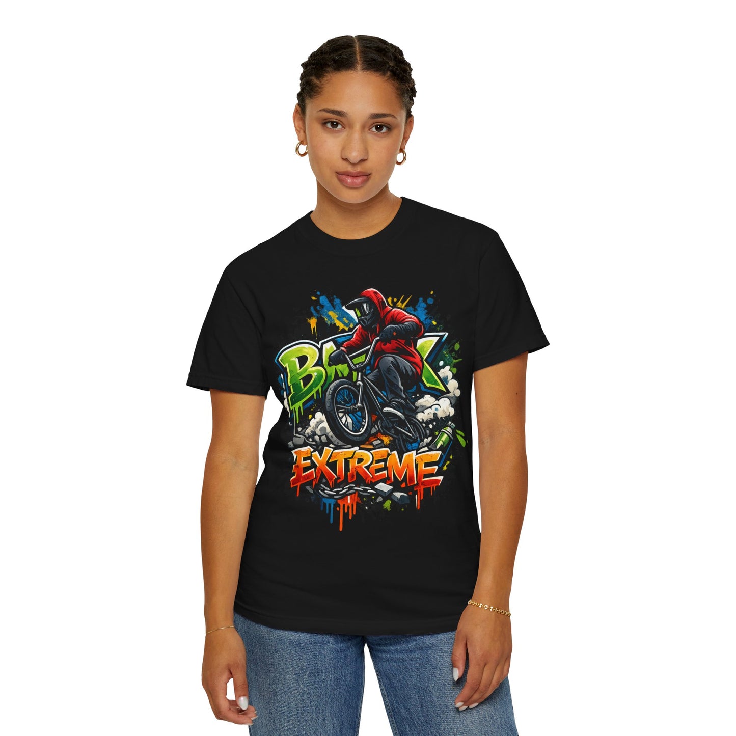 Extreme BMX Rider T-Shirt — Graffiti Stunt Bike Tee