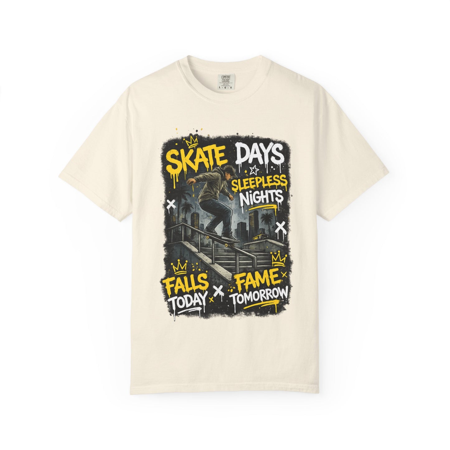 Skate Days Graphic T-Shirt — "Skate Days Sleepless Nights" Streetwear Tee