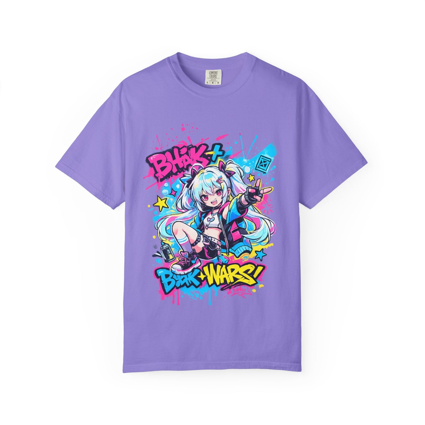 Anime Gamer Girl Graphic T-Shirt — "Blox Wars" Streetwear Tee