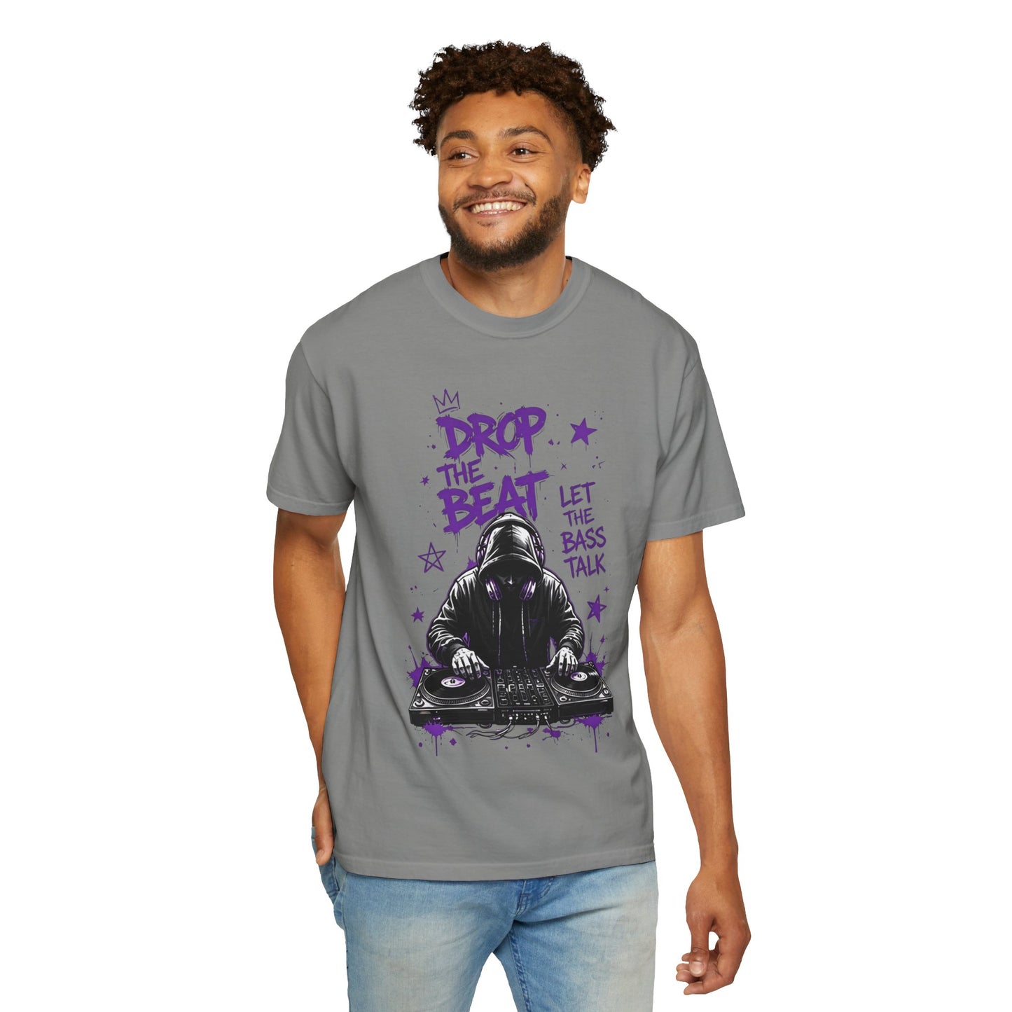Drop the Beat DJ T-Shirt — "Let the Bass Talk" Graphic Tee