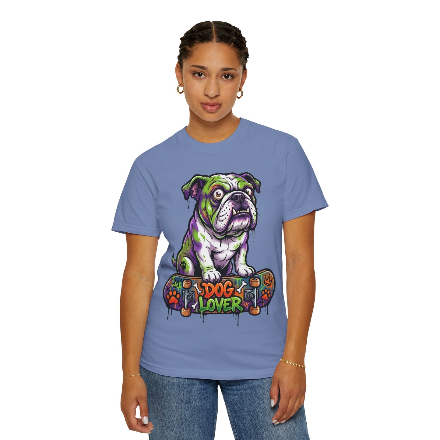Dog Lover Skateboard Bulldog T-Shirt