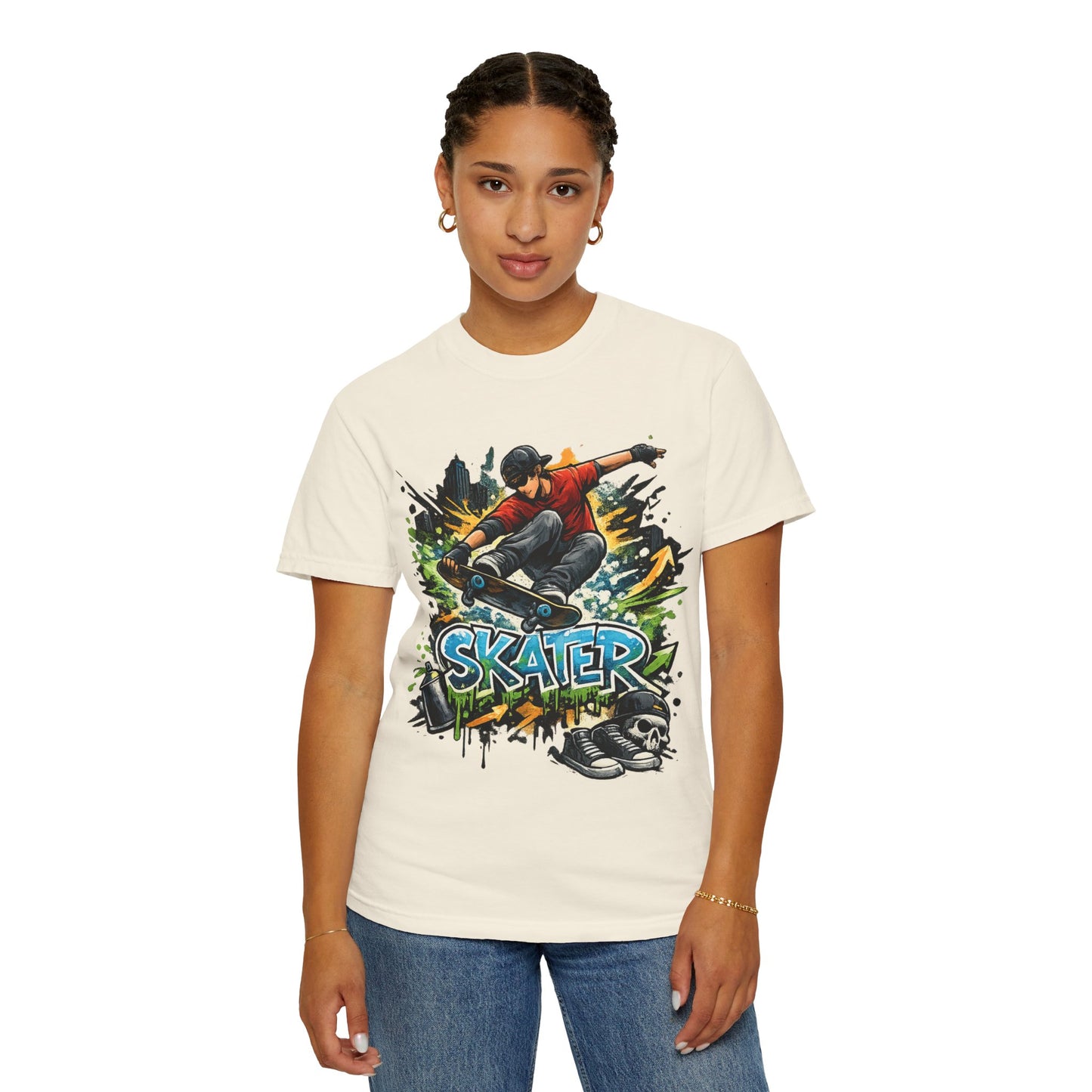 Skater Graphic T-Shirt — Urban Skateboarder Street Art Tee