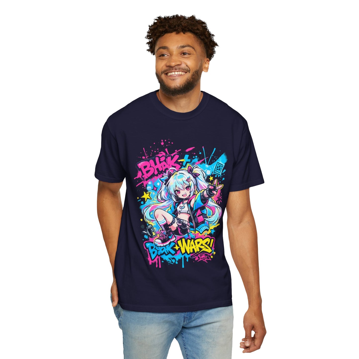 Anime Gamer Girl Graphic T-Shirt — "Blox Wars" Streetwear Tee