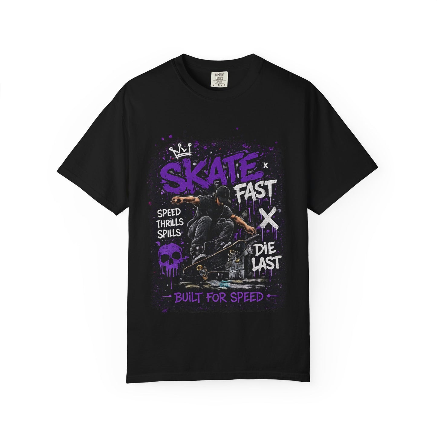 Skate Fast Skateboard T‑Shirt — "Built for Speed" Graphic Tee