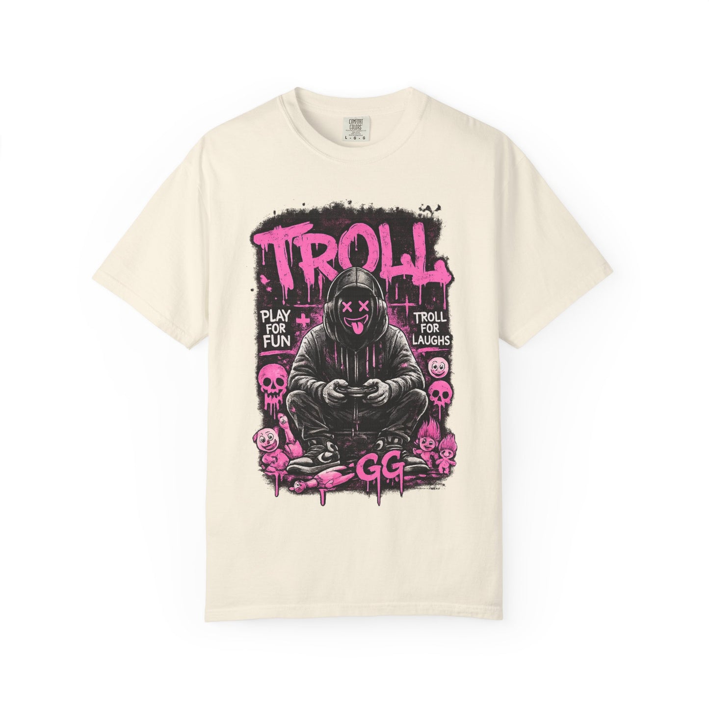 Troll Gamer Hoodie Graphic Tee | Gamer Skull Streetwear