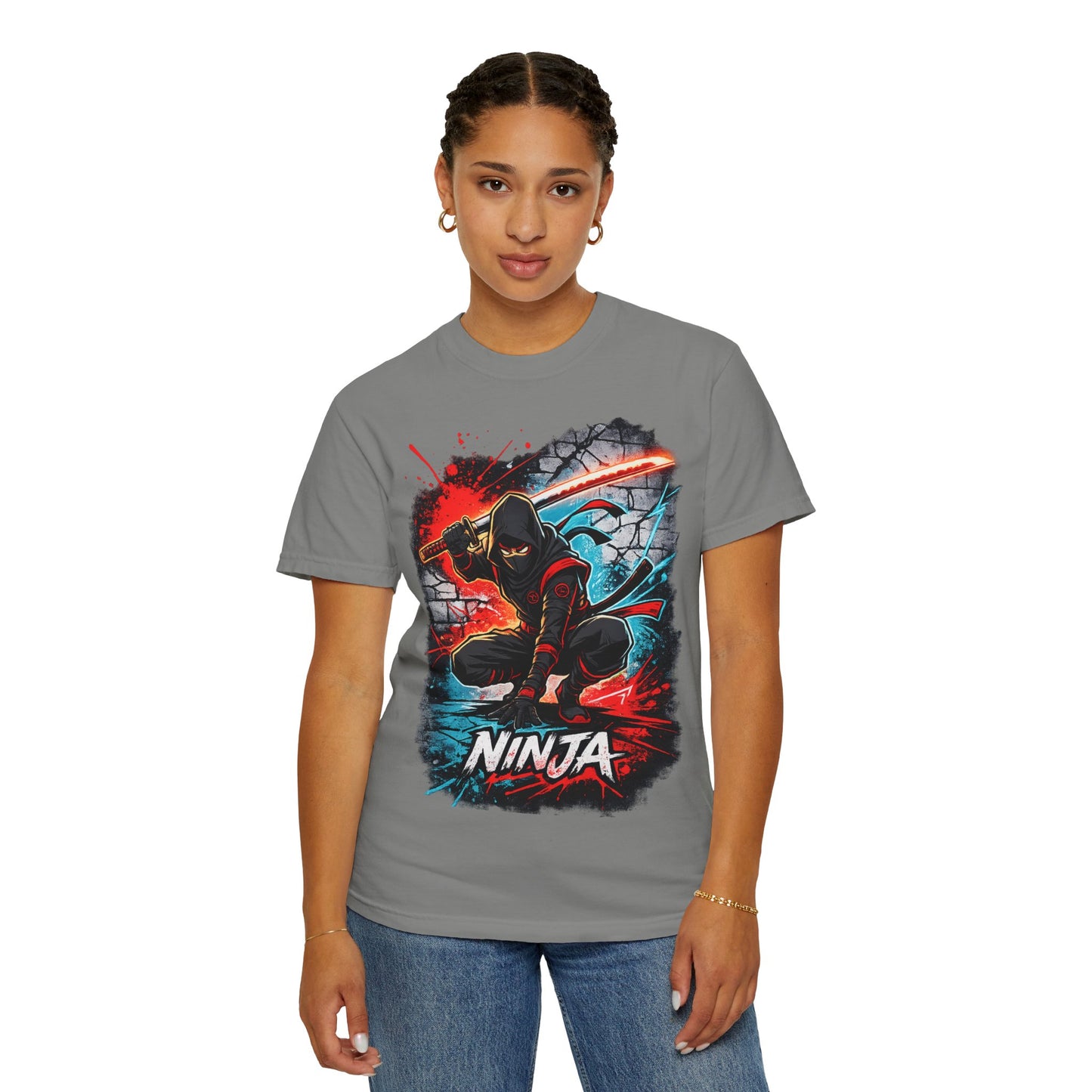 Ninja Graphic T-Shirt — Bold Samurai Night Warrior Tee