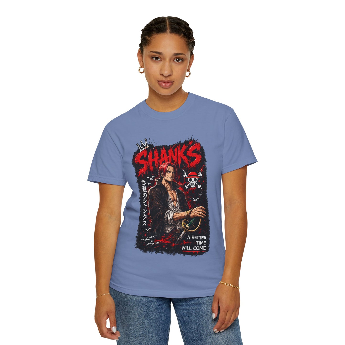 Shanks Anime Pirate Graphic T-Shirt — "A Better Time Will Come"