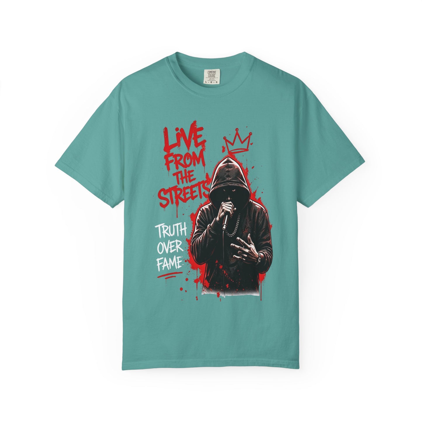 Live From The Streets Graphic T-Shirt — Hoodie Shadow Rapper Design