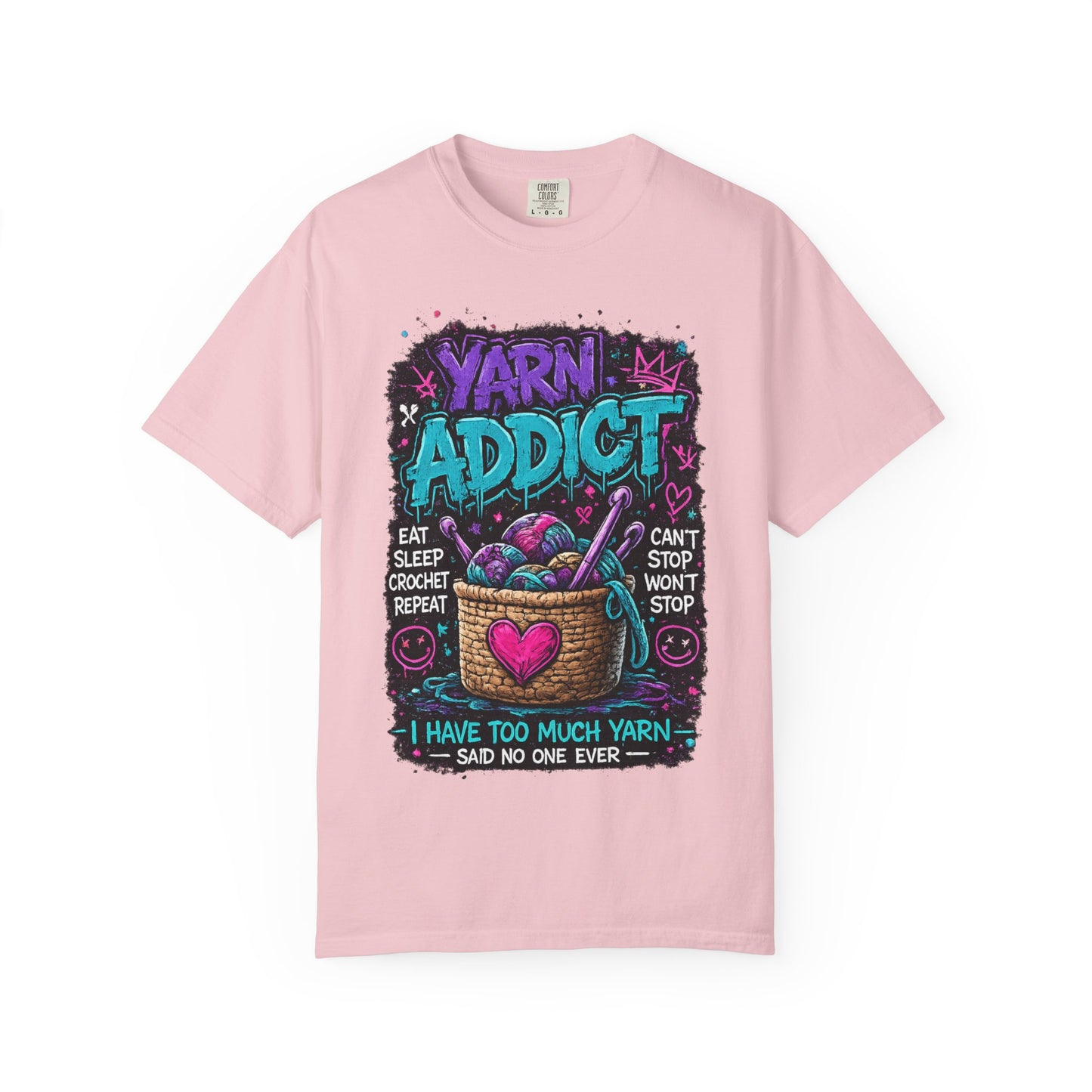Yarn Addict T-Shirt — Funny Knitting & Crochet Gift Tee