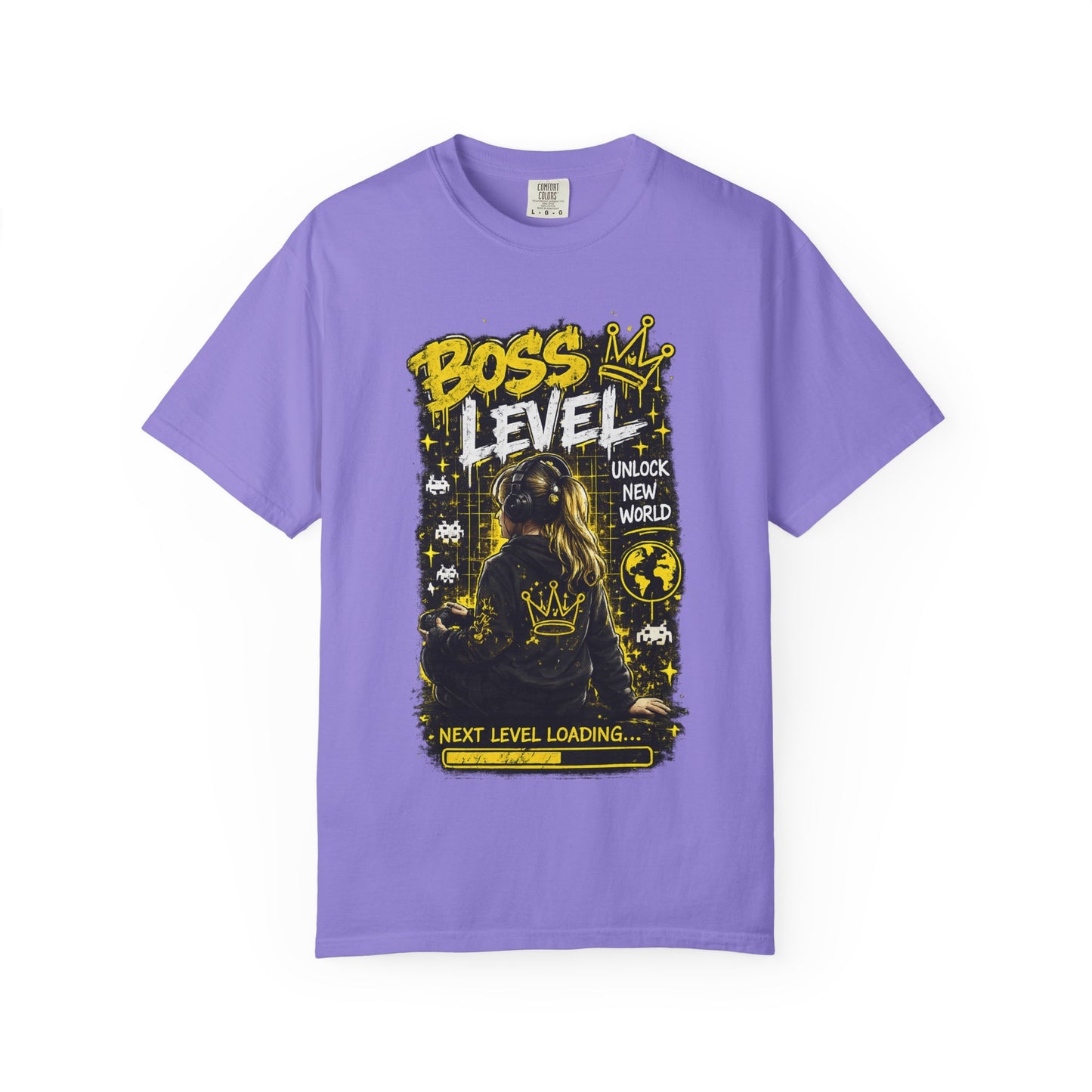Boss Level T-Shirt — "Boss Level: Next Level Loading" Graphic Tee for Gamers & Leaders