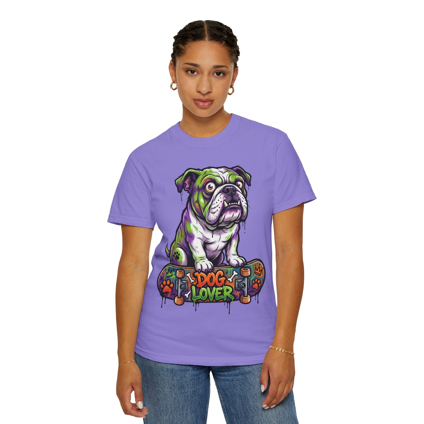 Dog Lover Skateboard Bulldog T-Shirt