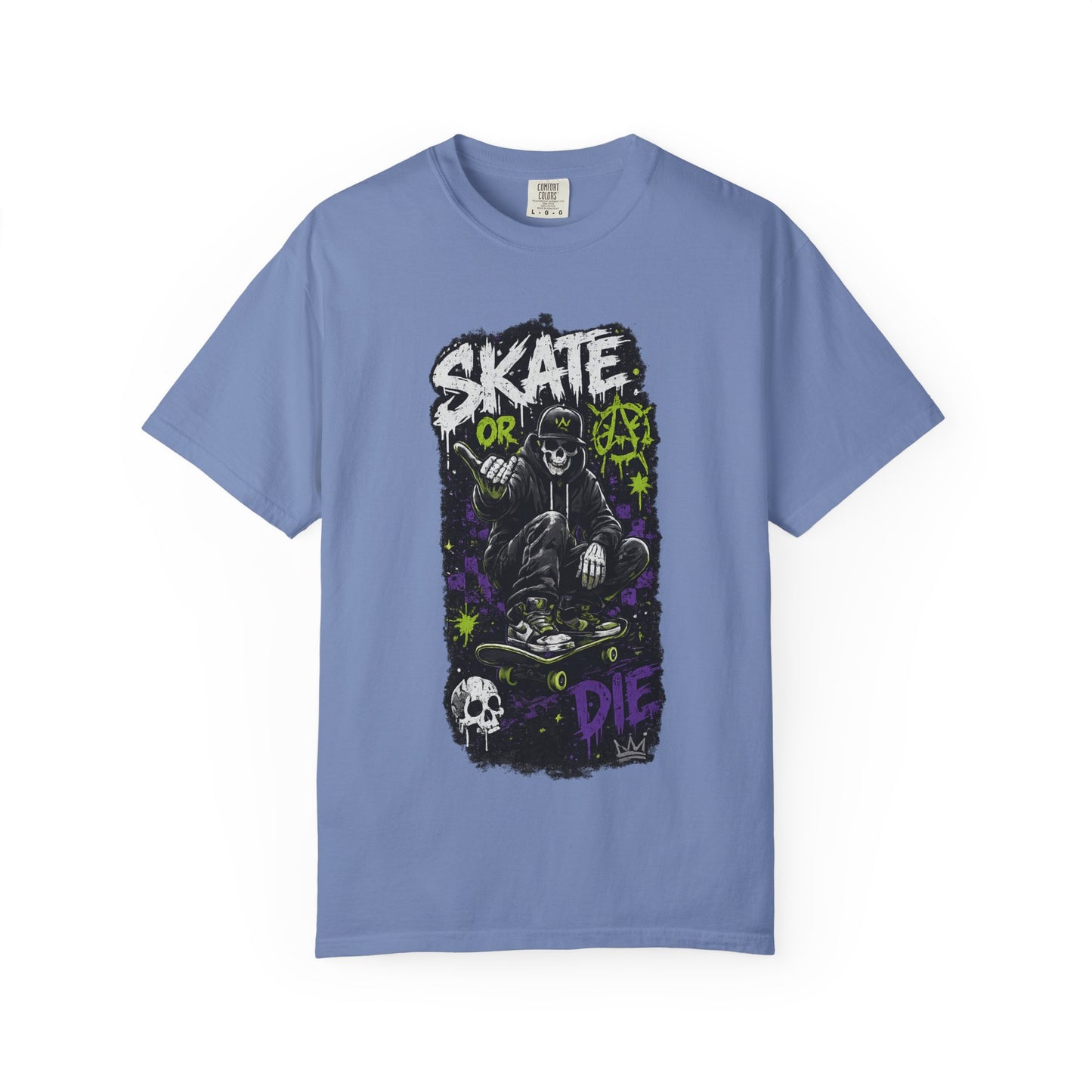 Skate or Die Graphic T‑Shirt — Grim Reaper Skateboard Tee