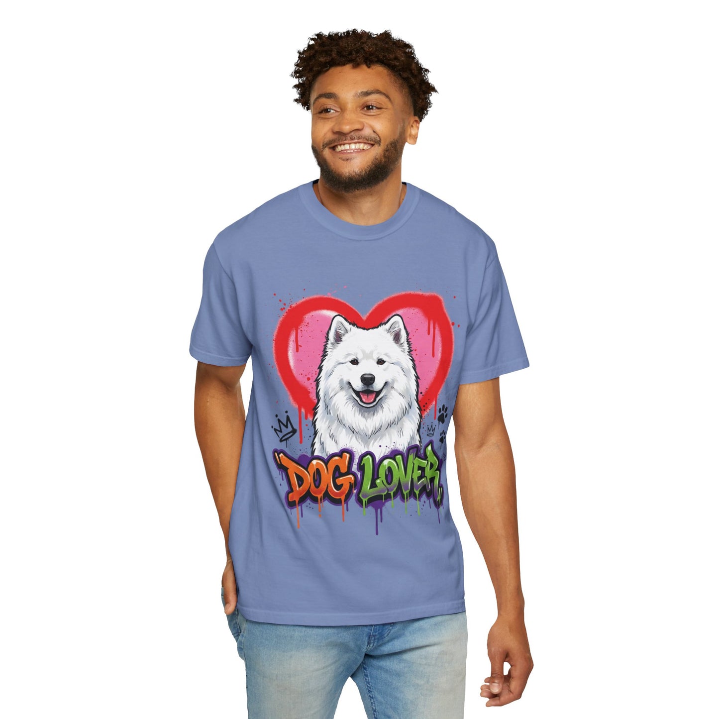 Dog Lover T-Shirt — Cute Samoyed Heart Graphic Tee