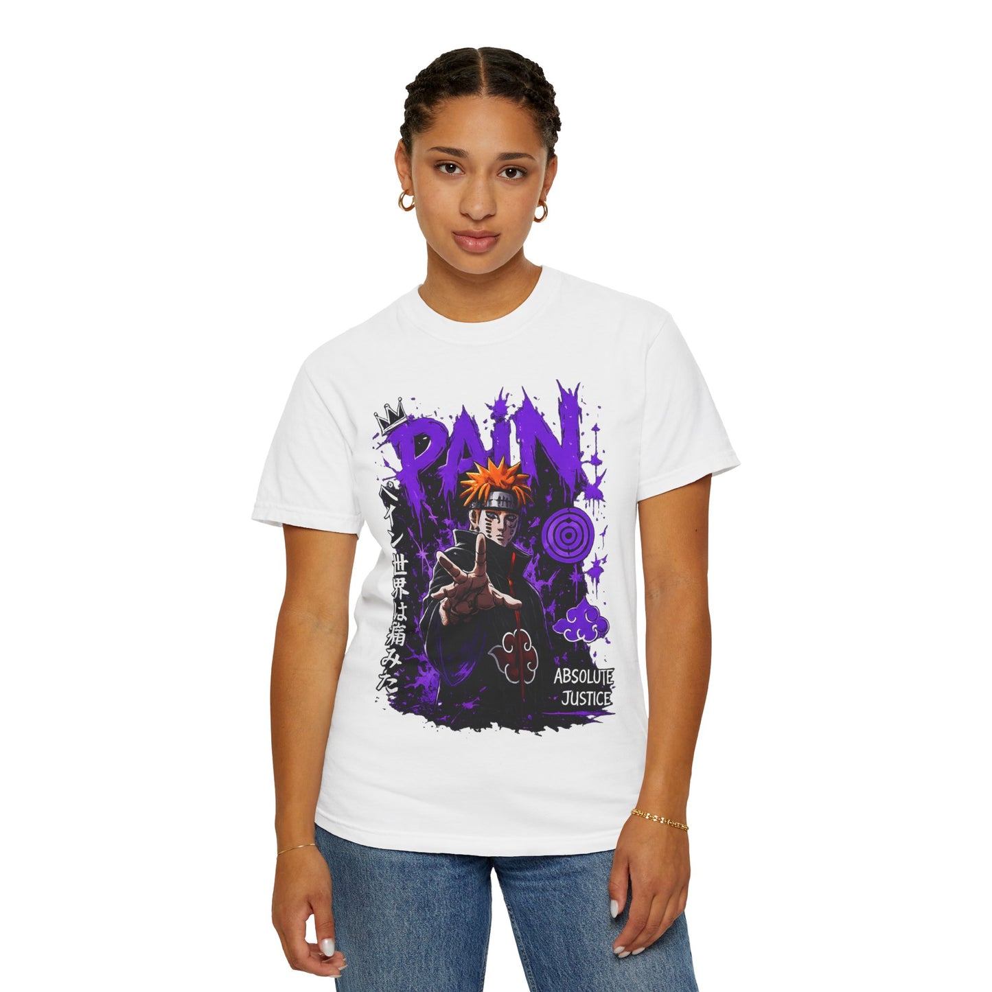 Anime Pain Graphic T-Shirt — 'Pain' & Akatsuki Design with Japanese Text