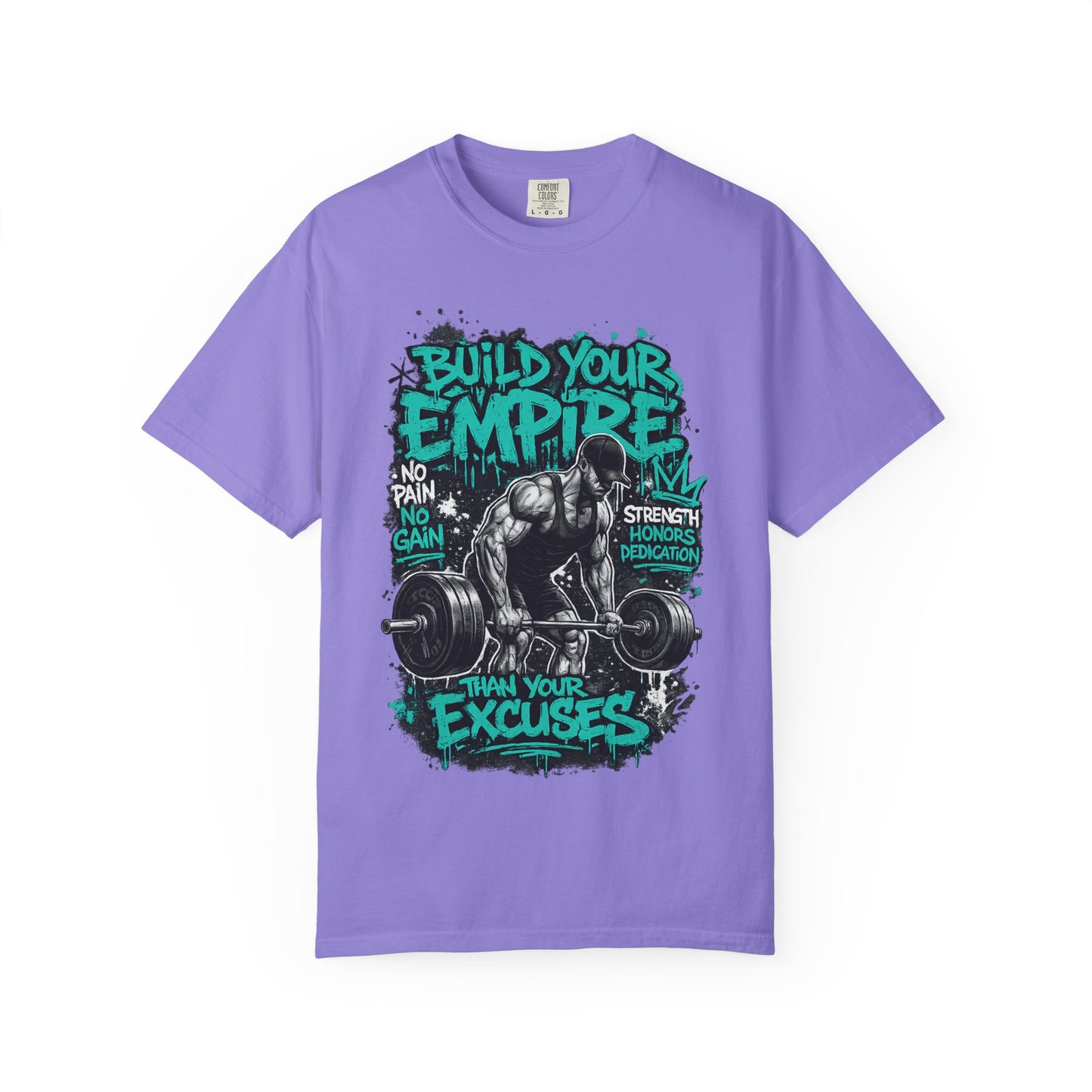 Build Your Empire Deadlift Graphic T-Shirt | Motivational Gym Workout Shirt