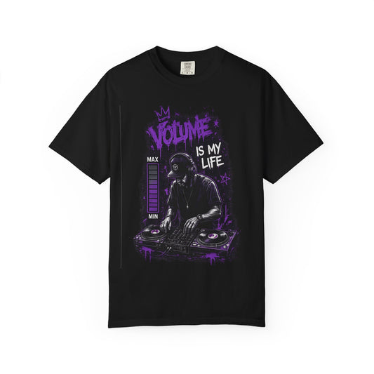 Volume Is My Life DJ T‑Shirt — Graphic Turntable Tee for Music Lovers