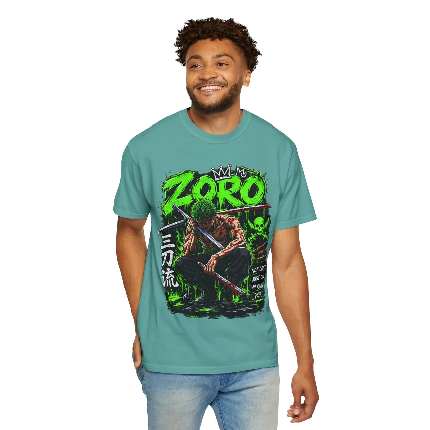Zoro Anime Graphic T-Shirt — 'Not Lost, Just On My Own Path' Design