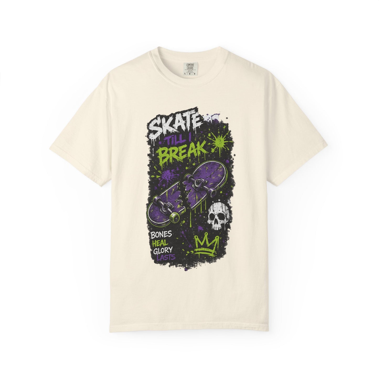 Skate Break Graphic T-Shirt — Skateboard Skull Streetwear