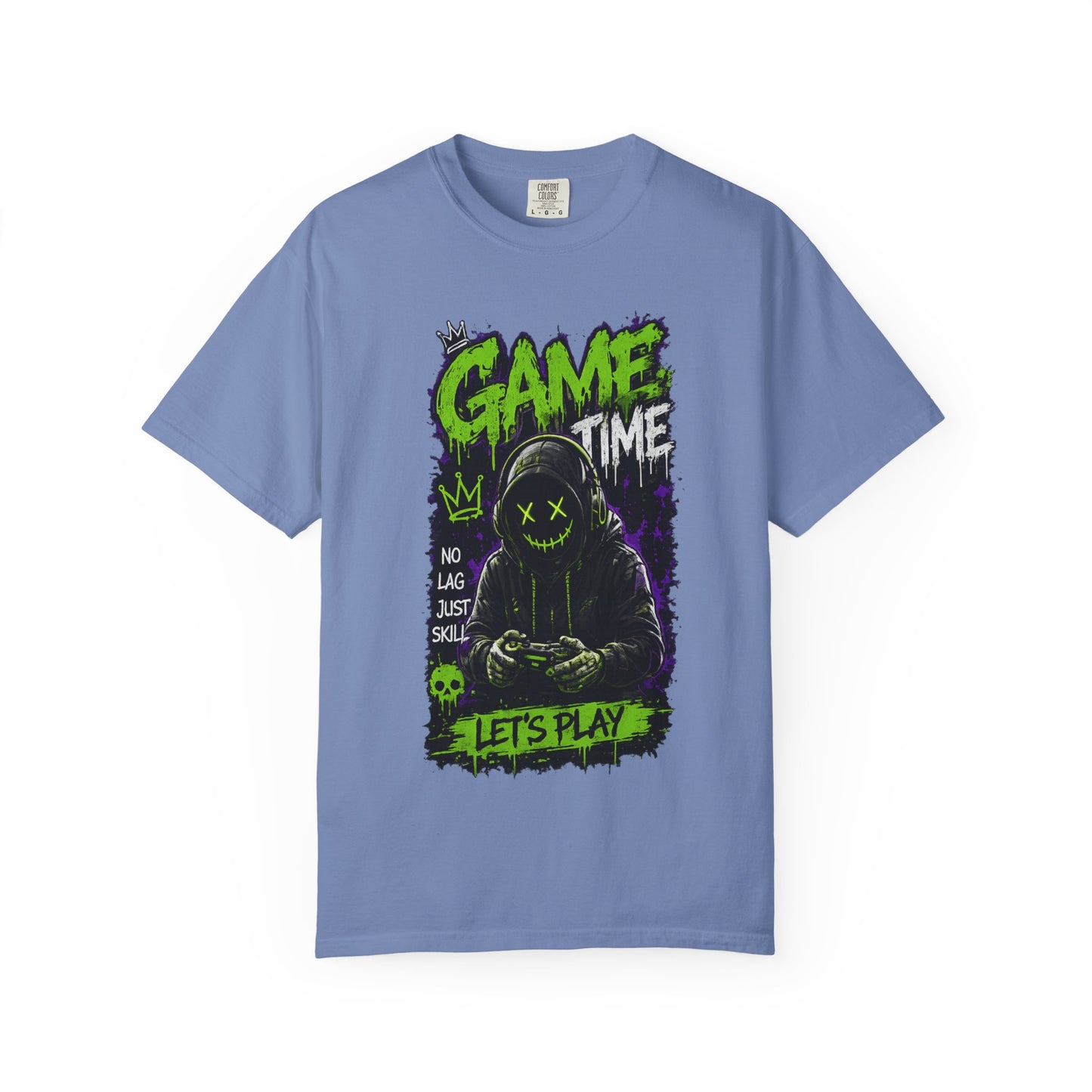 Gaming Graphic T-Shirt — "Game Time: Let’s Play" Neon Gamer Tee