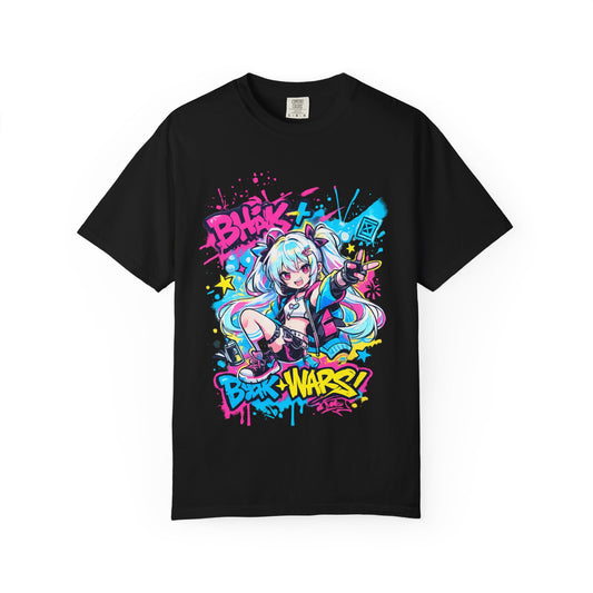 Anime Gamer Girl Graphic T-Shirt — "Blox Wars" Streetwear Tee