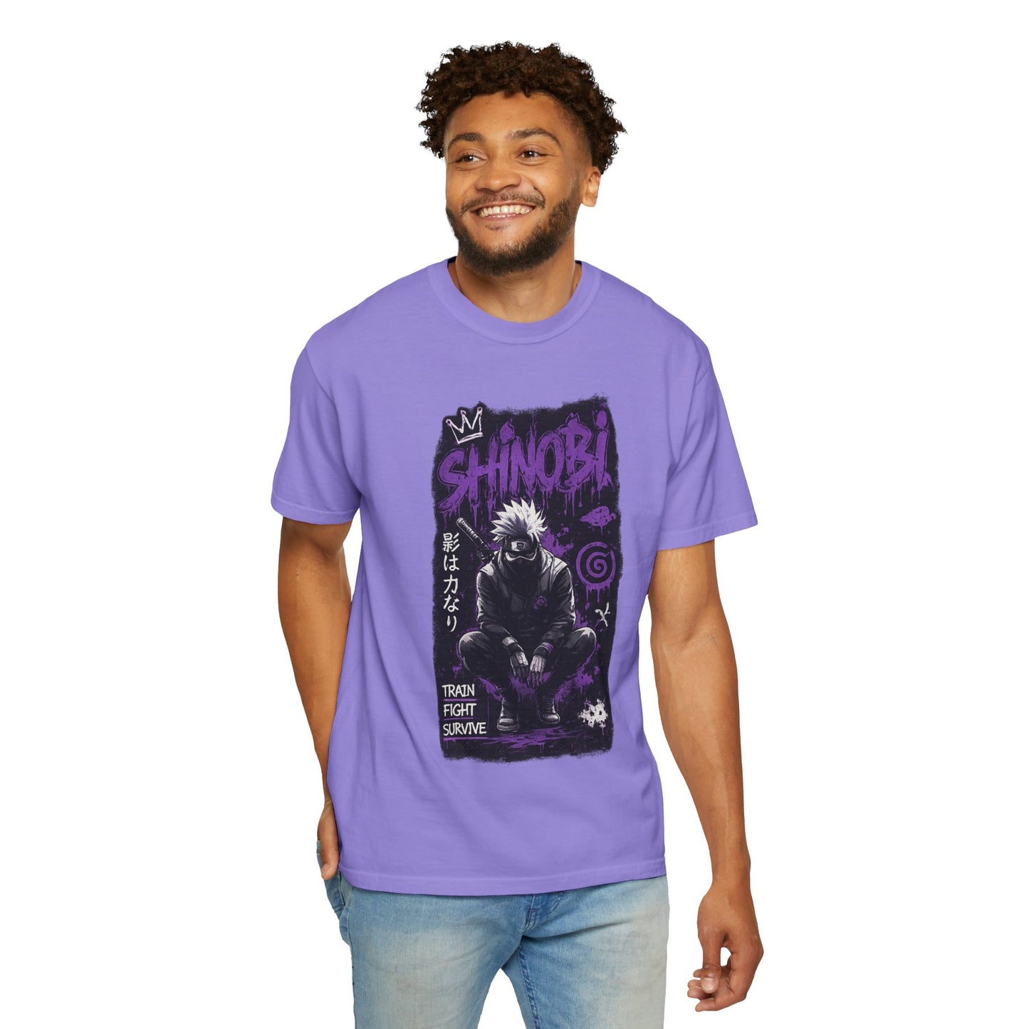 Shinobi Graphic T-Shirt — Ninja Anime Tee (Train Fight Survive)