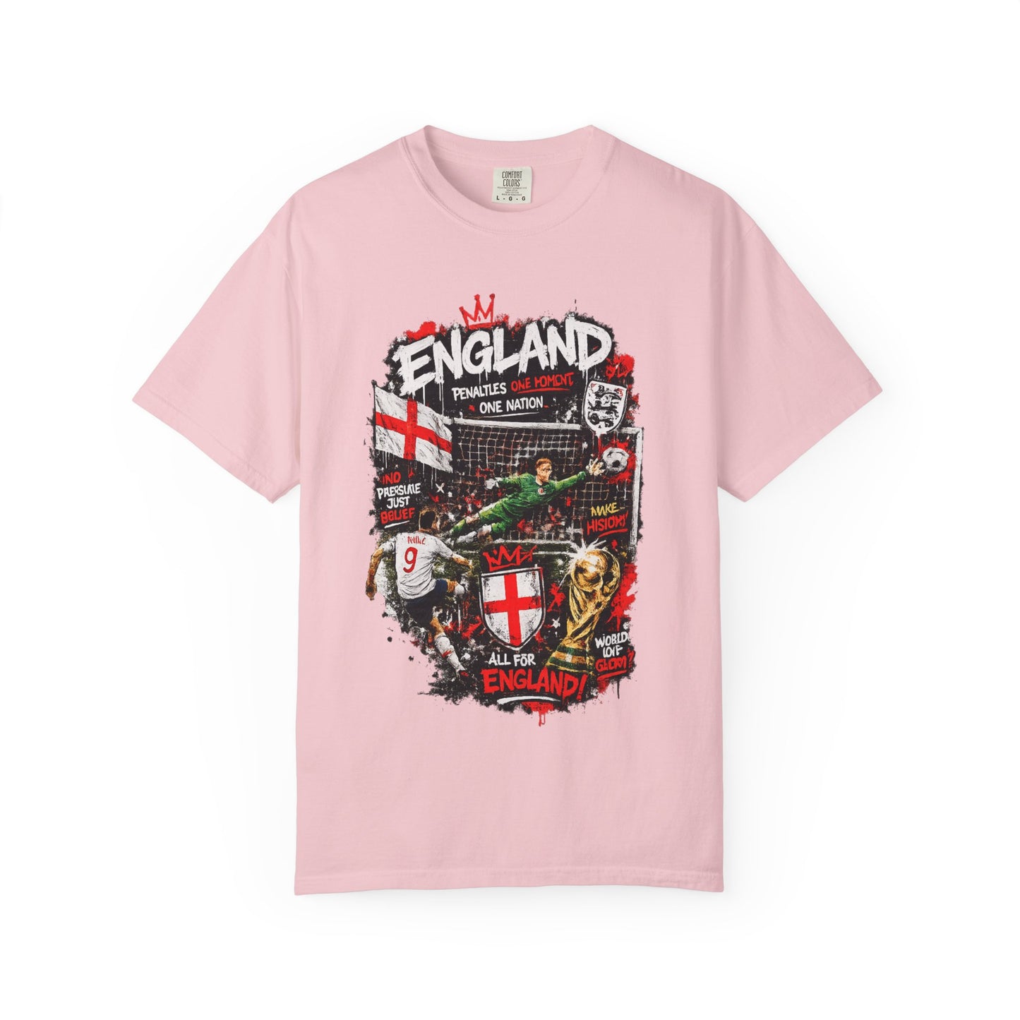 England Football Collage T-shirt | St George Cross, Soccer Icons