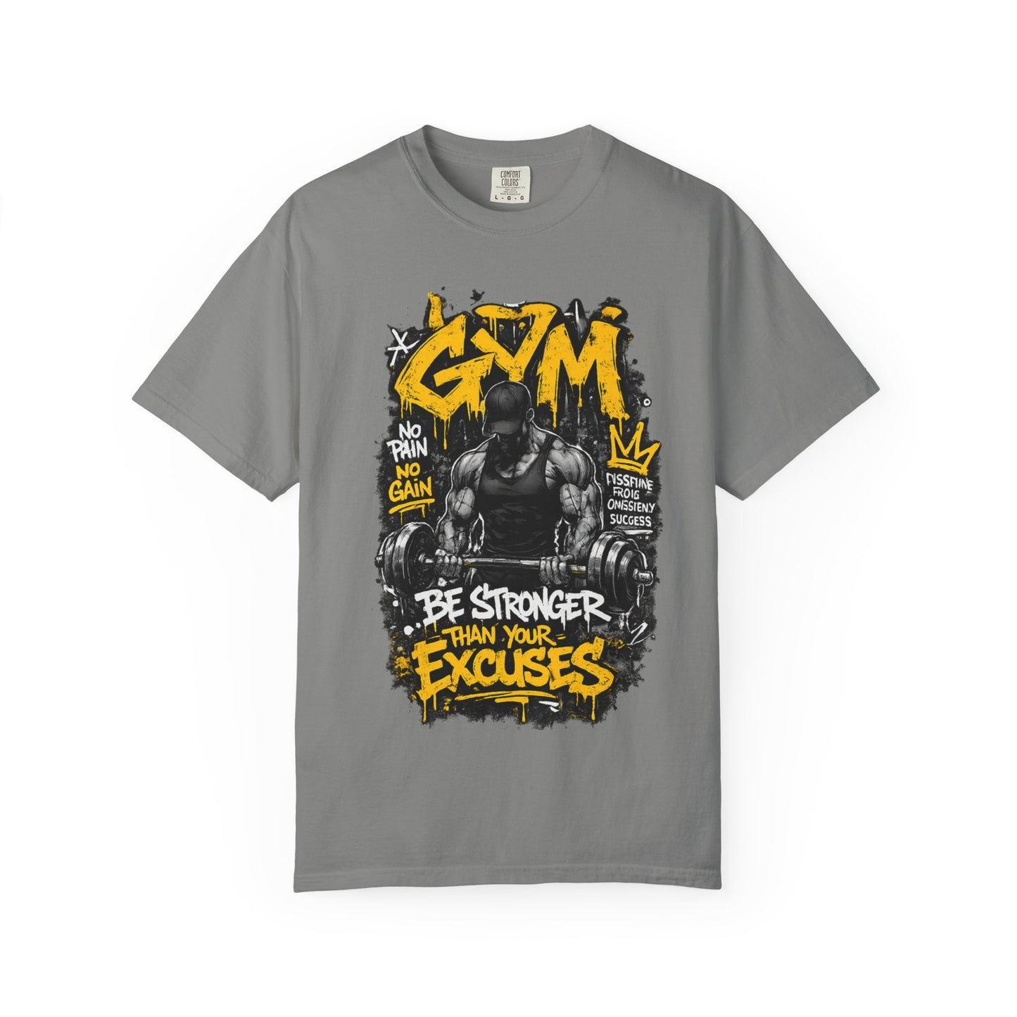 Gym Weightlifting Illustration T-shirt | Be Stronger Than Your Excuses
