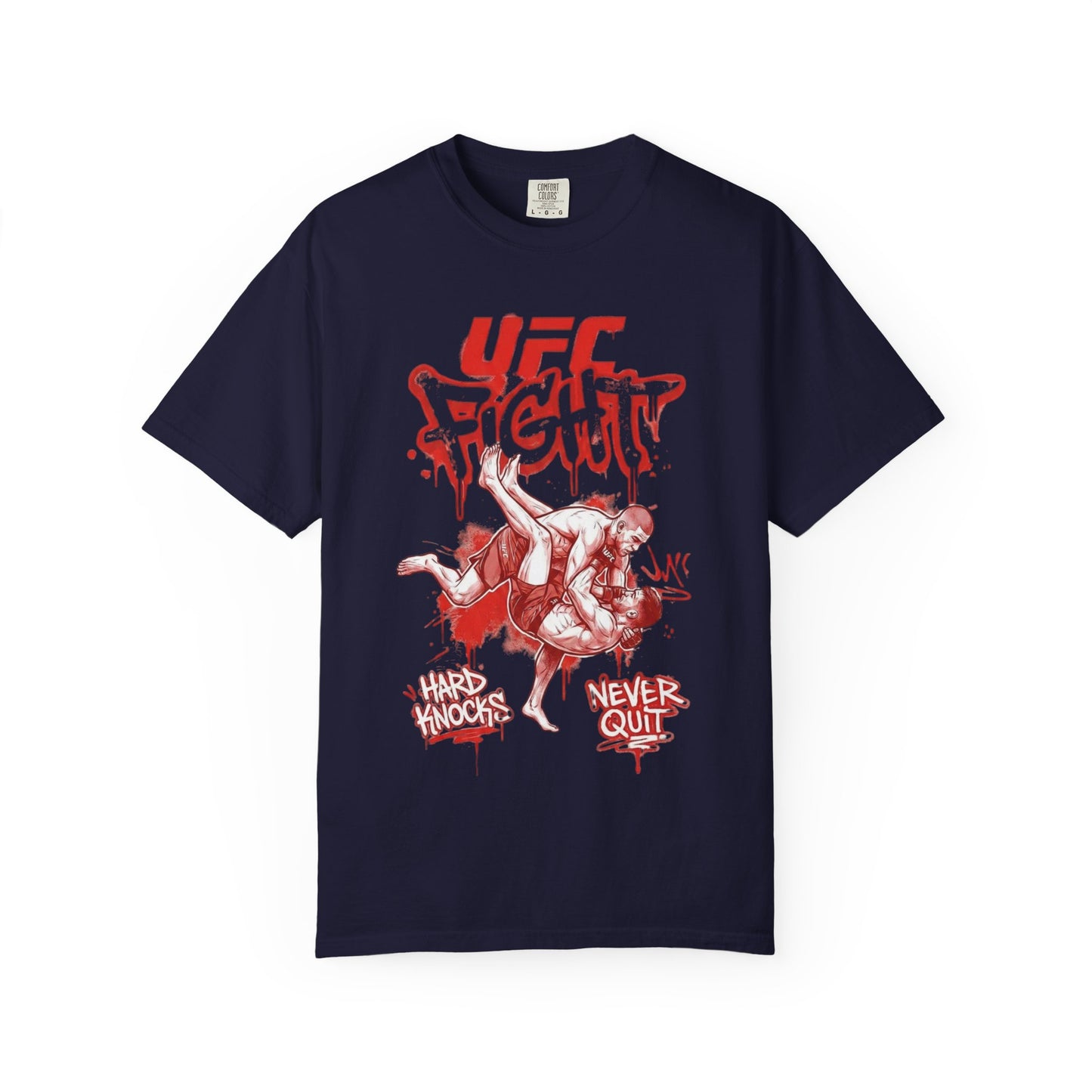 UFC Fight T-Shirt — 'Never Quit' MMA Graphic Tee