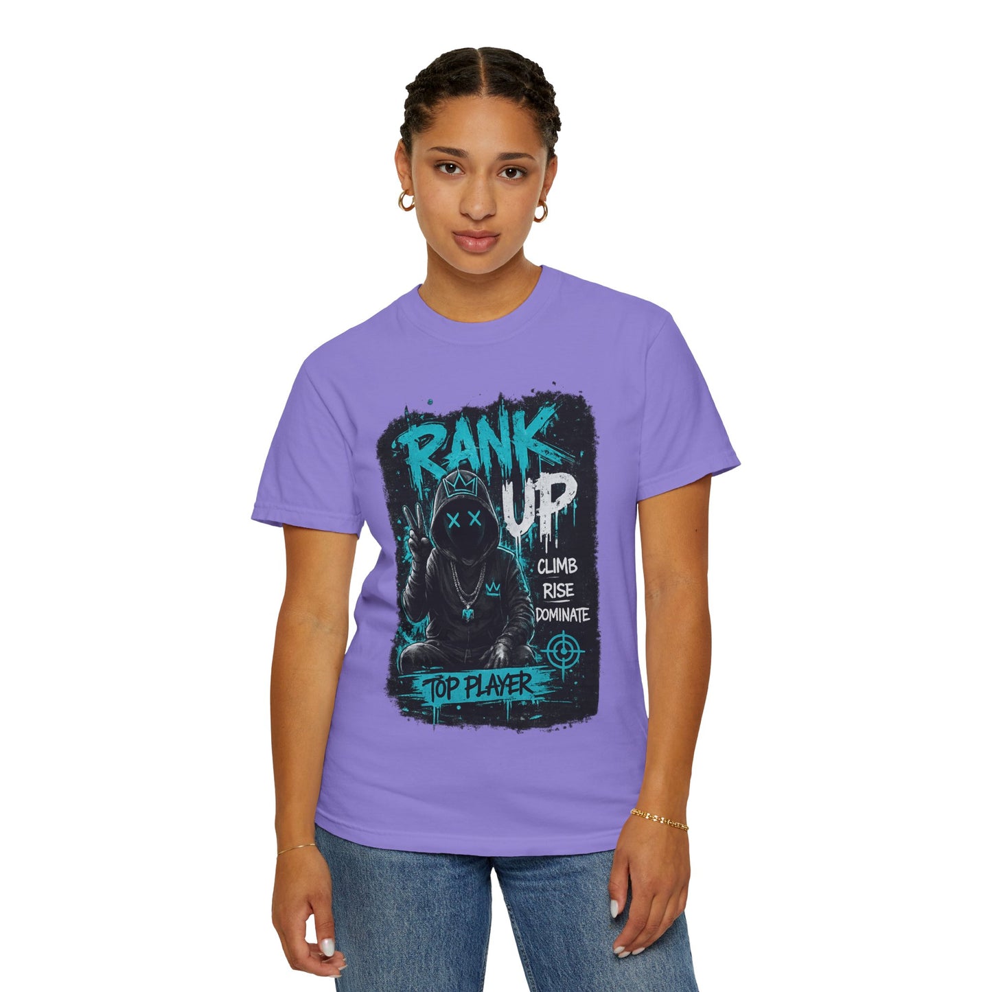 Rank Up Gaming T-Shirt — "Top Player" Gamer Graphic Tee