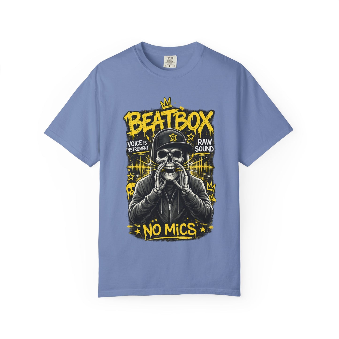 Beatbox No Mics T-Shirt — Skull Vocalist Streetwear Tee