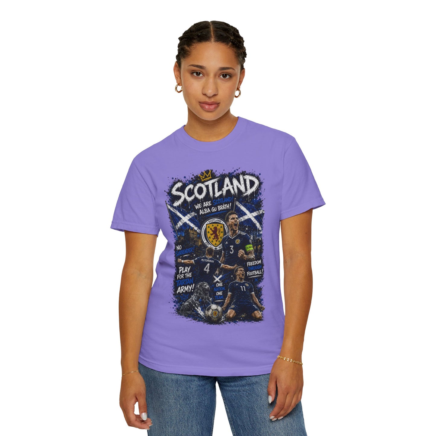 Scotland Football Players T-shirt | Scottish Soccer Crest, Saltire Graphics